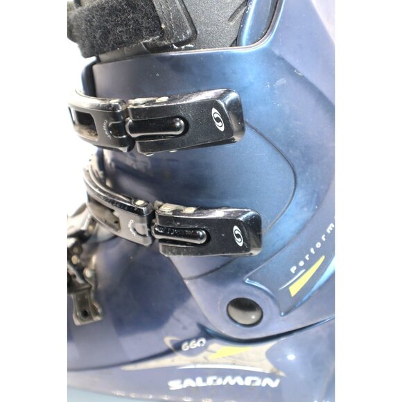 Salomon 660 Ski Boots Blue Black Adult Alpine Downhill Ski Equipment - Picture 11 of 14